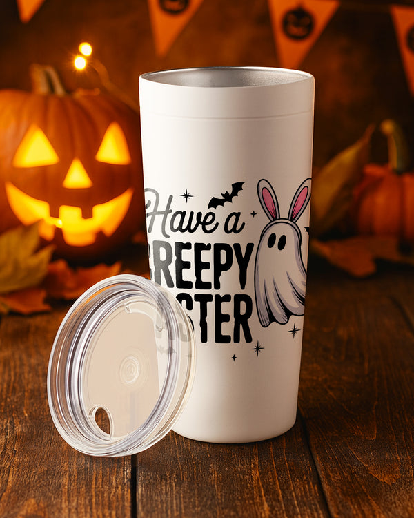 Stainless Tumbler Creepy Easter Bunny Ghost Cute Halloween GTB0133