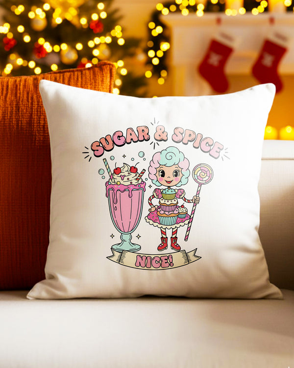 Pillow Cushion Case Cupcake Girl Milkshake Lollipop Cute Christmas GPL0211