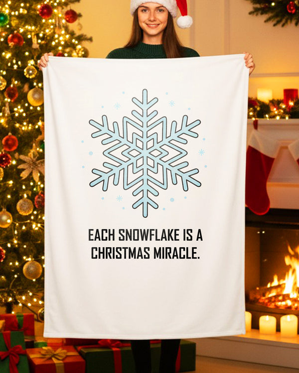 Blanket Each Snowflake Is A Christmas Miracle GBL0175