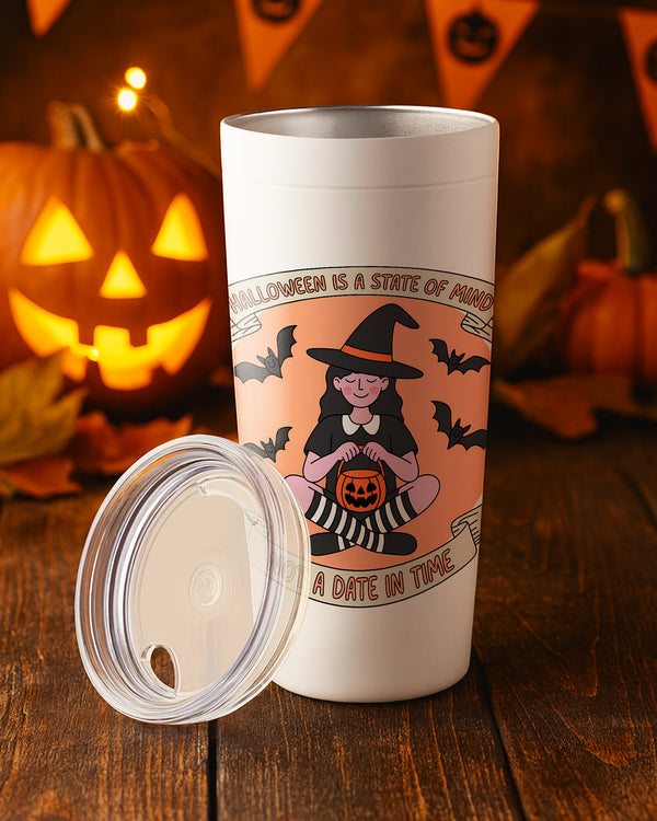 Stainless Tumbler Girl Witch Hat Bats Pumpkin Halloween Cute Halloween GTB0134