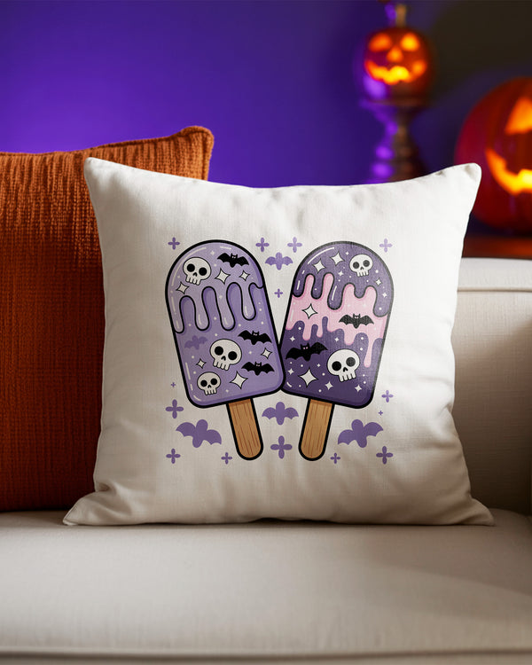 Pillow Cushion Skull Bat Popsicles Cute Halloween GPL058