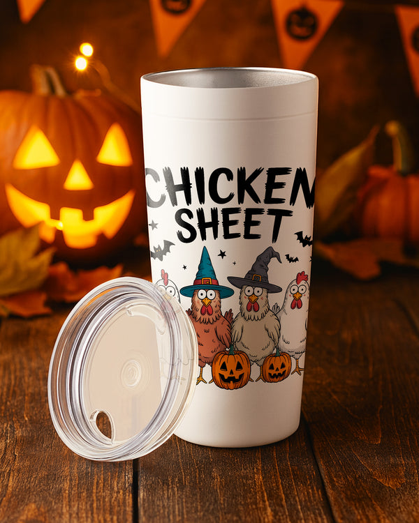Stainless Tumbler Halloween Chickens With Pumpkins Cute Halloween GTB0111