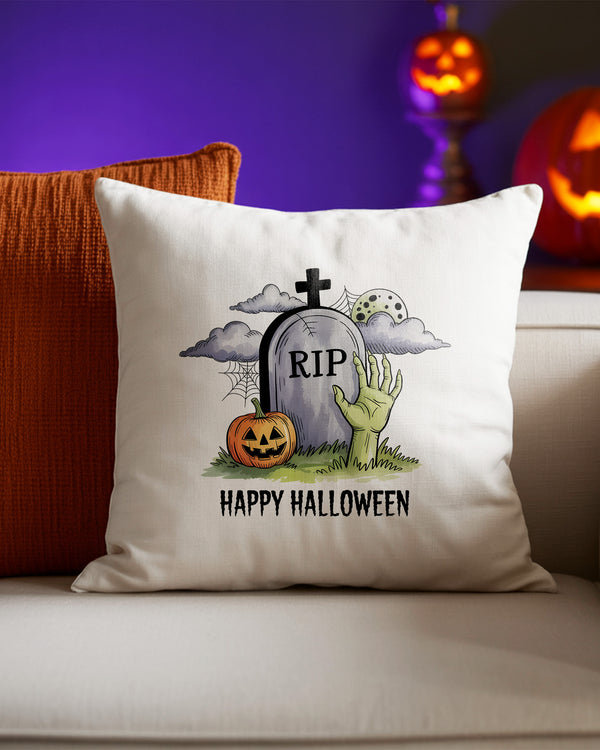Pillow Cushion Case Halloween Graveyard Zombie Hand Pumpkin GPL0187