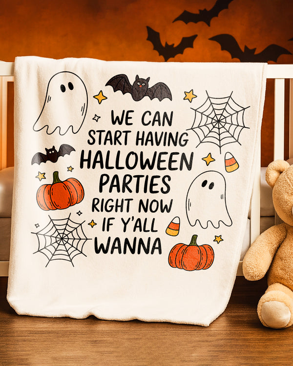 Blanket Halloween Party Ghosts Bats Pumpkins Cute Halloween GBL09