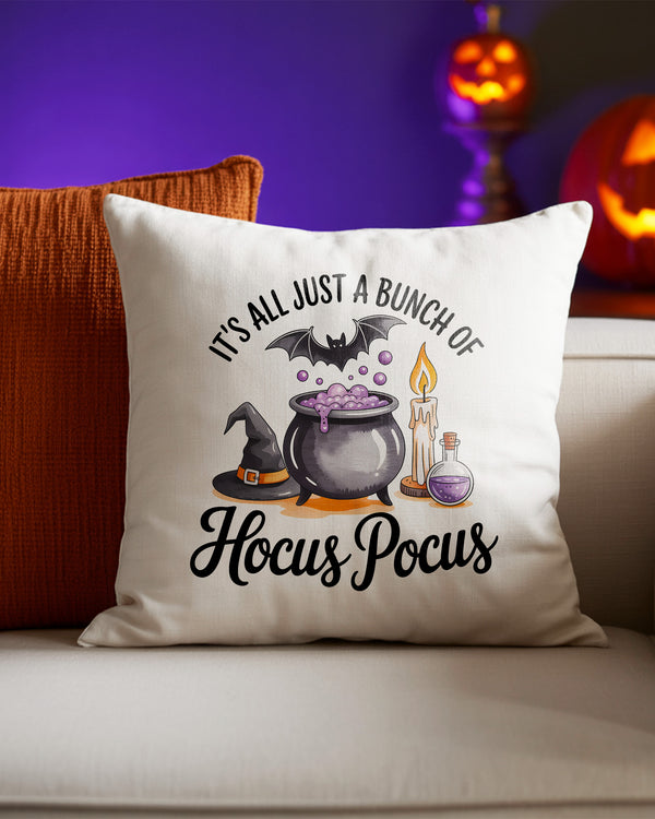 Pillow Cushion Halloween Potion Bat Witch Hat Hocus Pocus Cute Halloween GPL0164