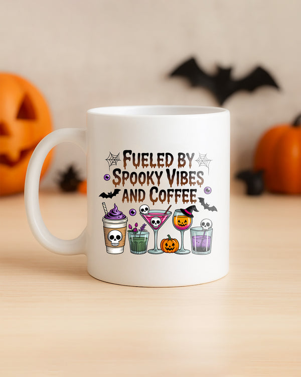 Mug Halloween Spooky Vibes Coffee Drinks Cute Halloween GMG0147