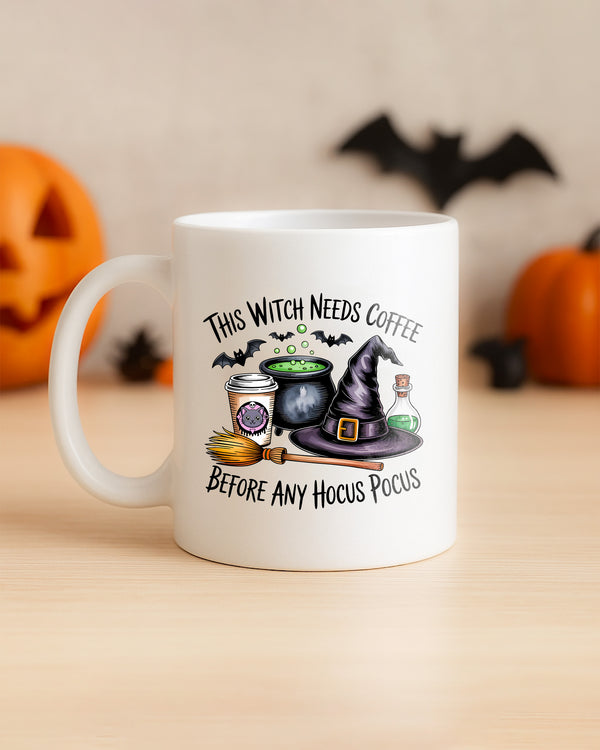 Mug Halloween Witch Coffee Potion Broom Hat Cute Halloween GMG0148