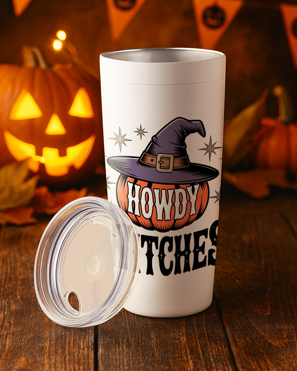 Stainless Tumbler Howdy Witches Pumpkin Hat Cute Halloween GTB0140