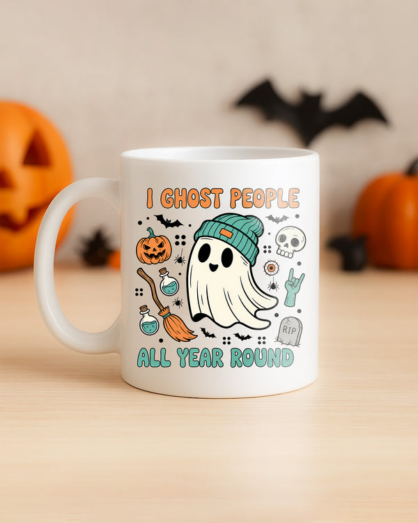 Mug I Ghost People All Year Round Cute Halloween GMG0176