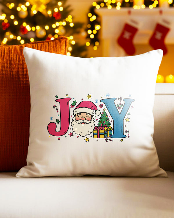 Pillow Cushion Case Joy Santa Christmas Tree Gifts Cute Christmas GPL0217