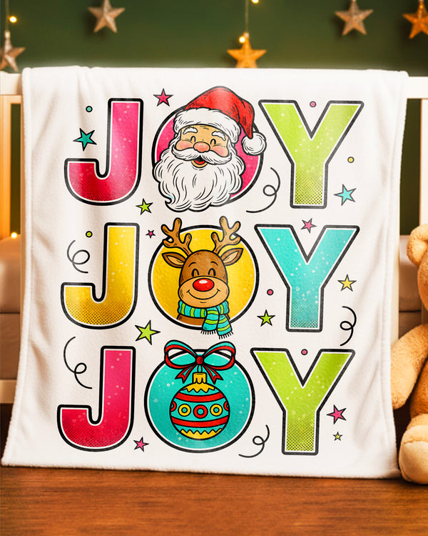 Blanket Joy Santa Reindeer Ornament Happy Christmas GBL0139