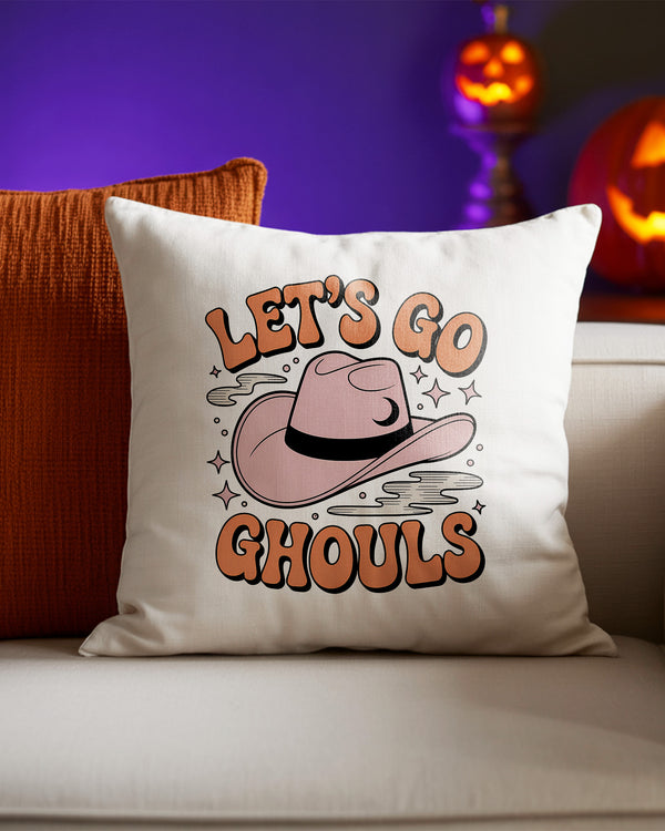 Pillow Cushion Case Lets Go Ghouls Pink Cowboy Hat GPL0192