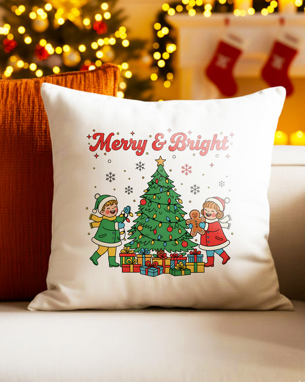 Pillow Cushion Case Christmas Deer Tree Oh Deer Cute Christmas GPL0201