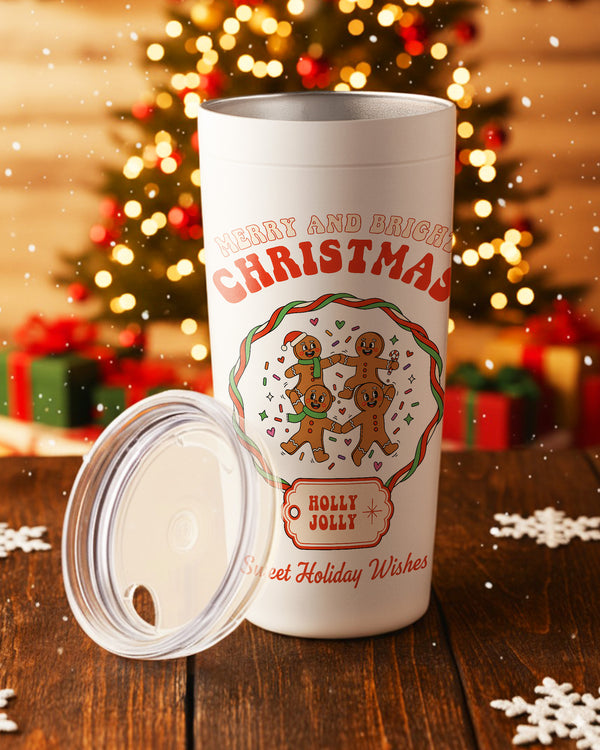 Stainless Tumbler Tis Merry And Bright Christmas – Sweet Holiday Wishes GTB0227