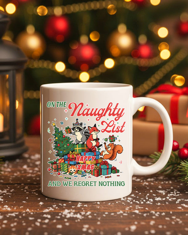 Mug Naughty List Christmas Animals Gifts Cute Christmas GMG0168