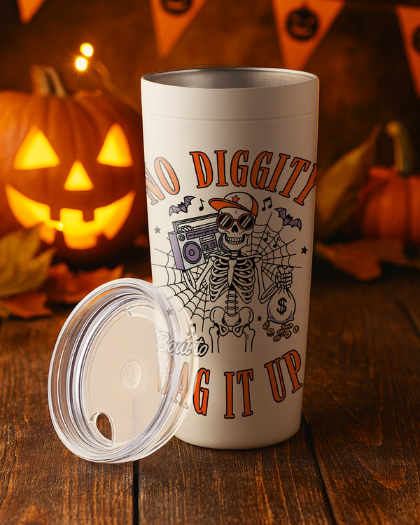 Stainless Tumbler No Diggity Bout To Bag It Up Cute Halloween GTB0169