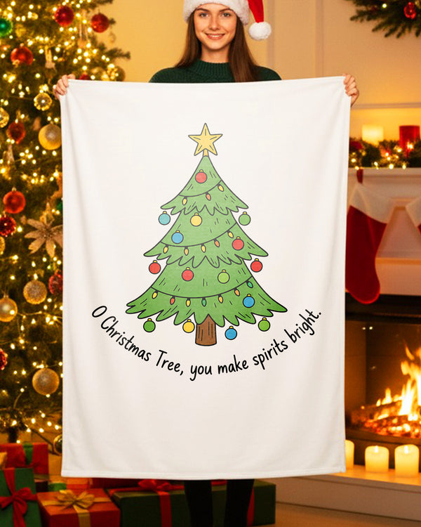 Blanket O Christmas Tree You Make Spirits Bright GBL0180