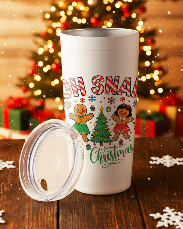Stainless Tumbler Oh Snap Its Christmas Gingerbread GTB0190
