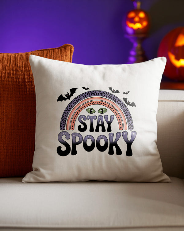 Pillow Cushion Case Rainbow Bats Stay Spooky GPL0193