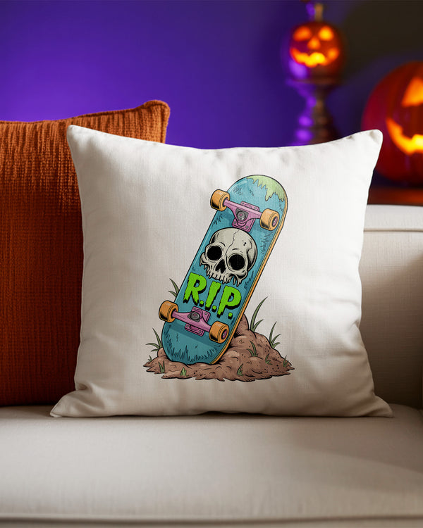 Pillow Cushion Rip Skull Skateboard Graphic Cute Halloween GPL098
