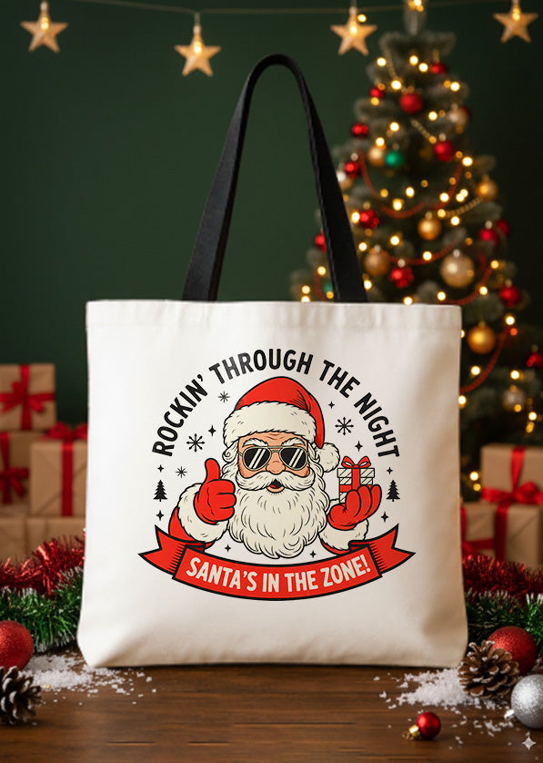 Canvas Totebag Rockin’ Through The Night Santan'S In The Zone GTT0374