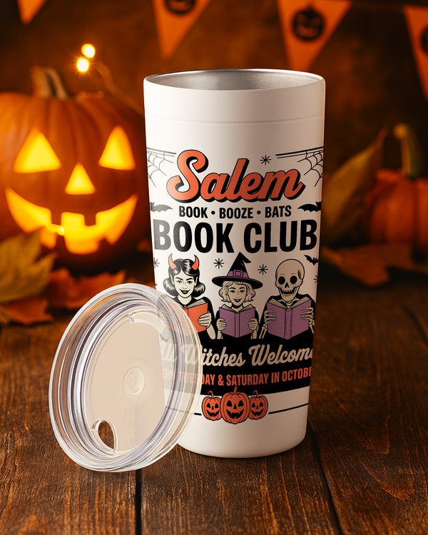 Stainless Tumbler Salem Book Club Witches Reading Cute Halloween GTB0144