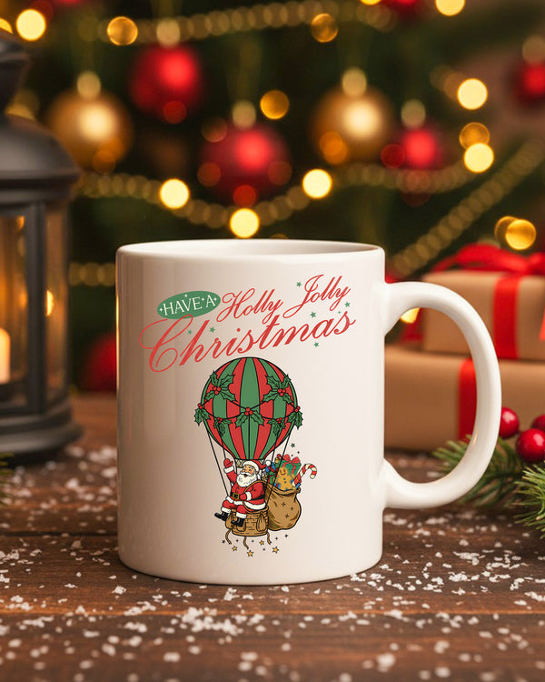 Mug Santa Christmas Hot Air Balloon Cute Christmas GMG0169