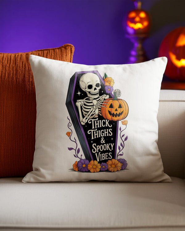 Pillow Cushion Skeleton Coffin Pumpkin Halloween Cute Halloween GPL0168