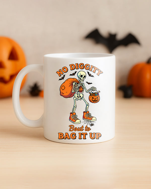 Mug Skeleton No Diggity Cute Halloween GMG0183