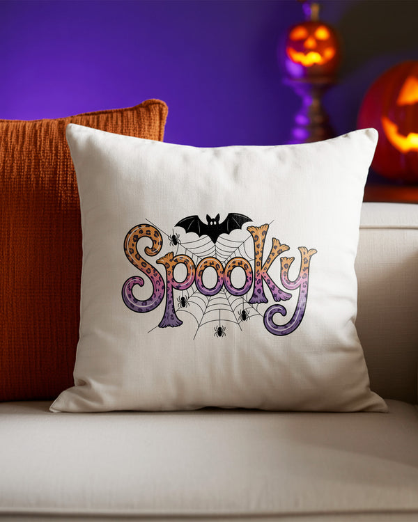 Pillow Cushion Case Spooky Leopard Print Bat Spiders GPL0197