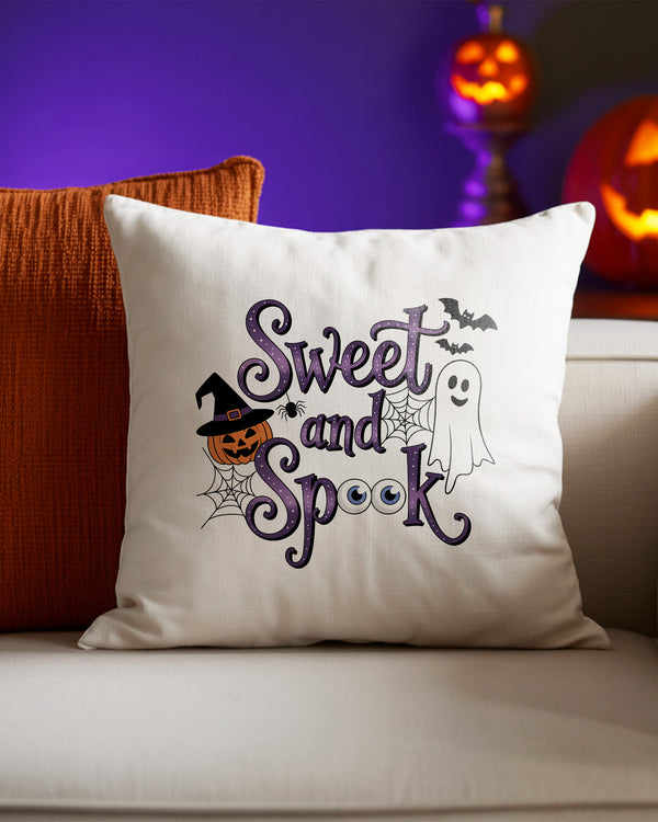 Pillow Cushion Case Sweet And Spook Halloween Pumpkin Ghost GPL0198