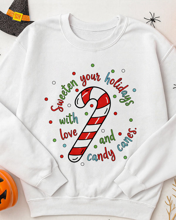 Sweater Sweeter Your Holidays With Love And Candy Canes GSW098