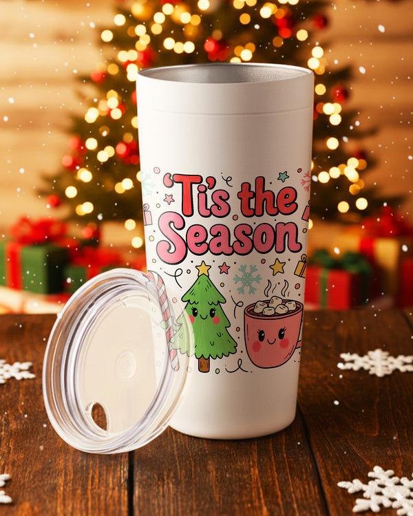 Stainless Tumbler Tis The Season Christmas Tree Cocoa GTB0195