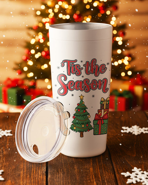 Stainless Tumbler Tis The Season Gingerbread Christmas Tree Gifts GTB0196
