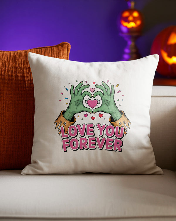 Pillow Cushion Zombie Hands Love Heart Forever Cute Halloween GPL0159