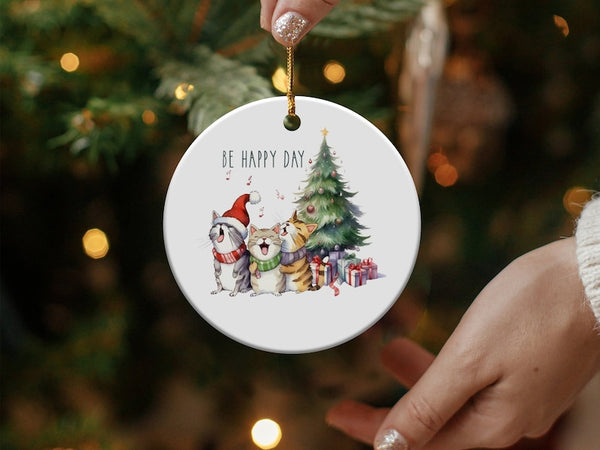 Cute Christmas Cat Ornament GLO03037