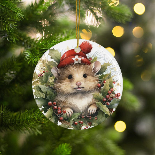 Cute Hamster Ornament GLO03042
