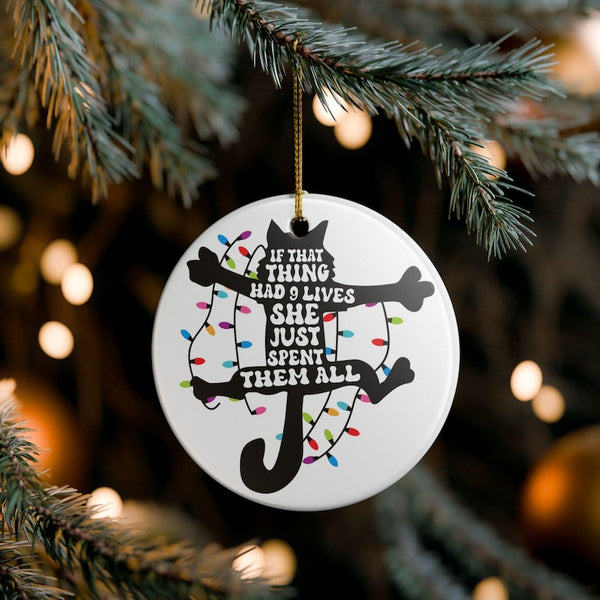 Whimsical Cat Christmas Ornament GLO03039