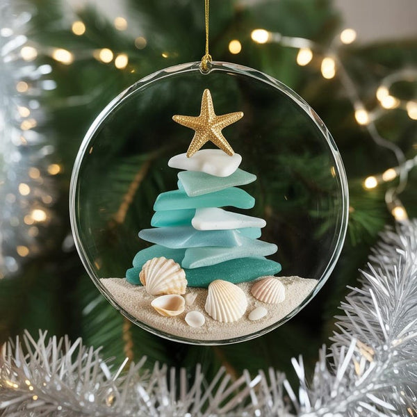 Seaglass Christmas Tree Ornament GLO03044
